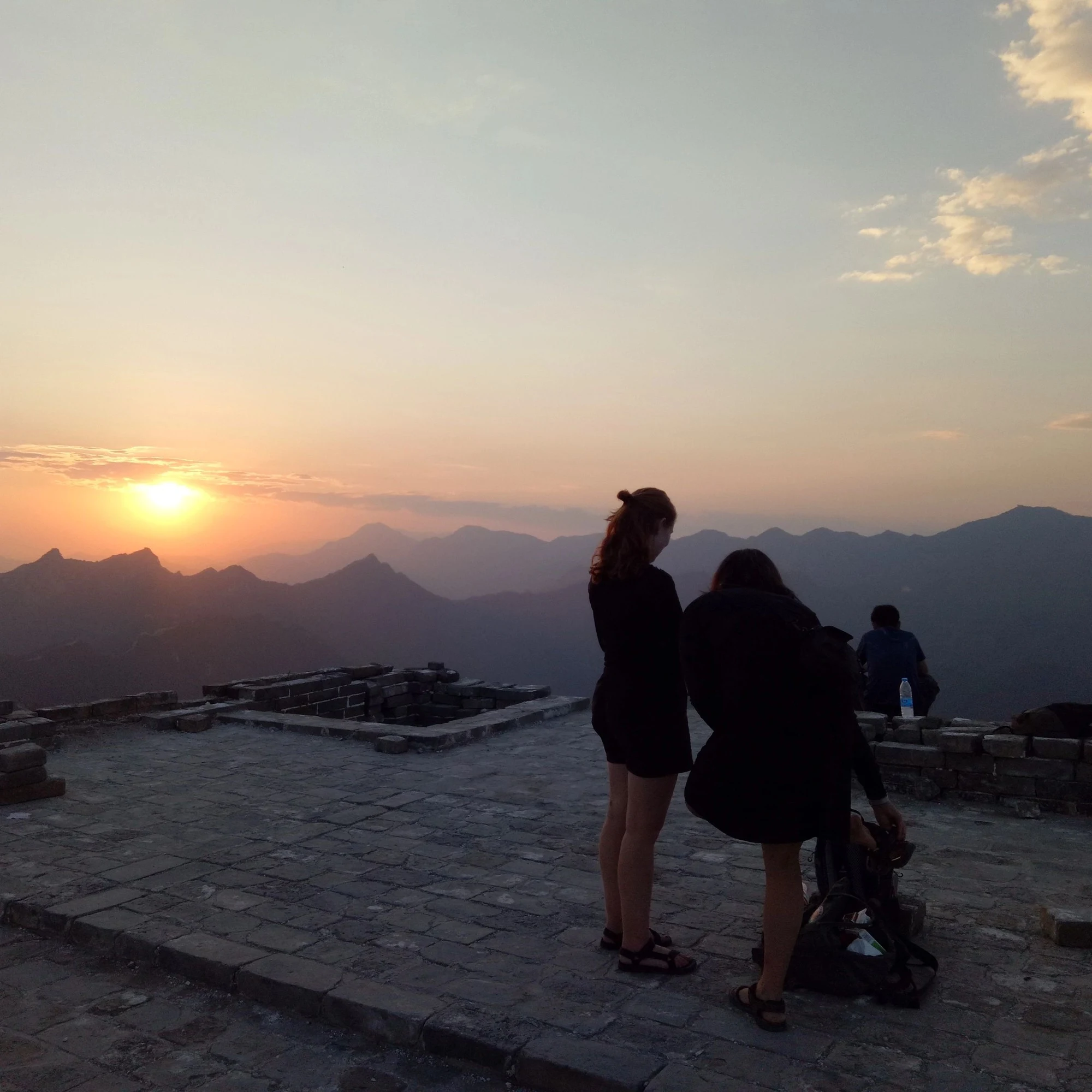 Camp on the Great Wall beneath the Stars — mountain landscape and Great Wall towers